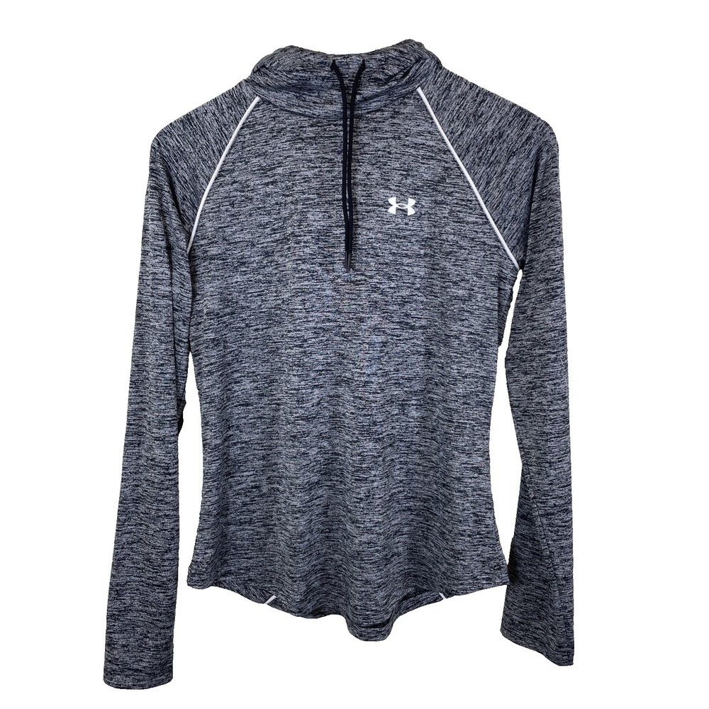Under Armour Woman's Tech Pullover Hoodie Size S Black White Training Gear